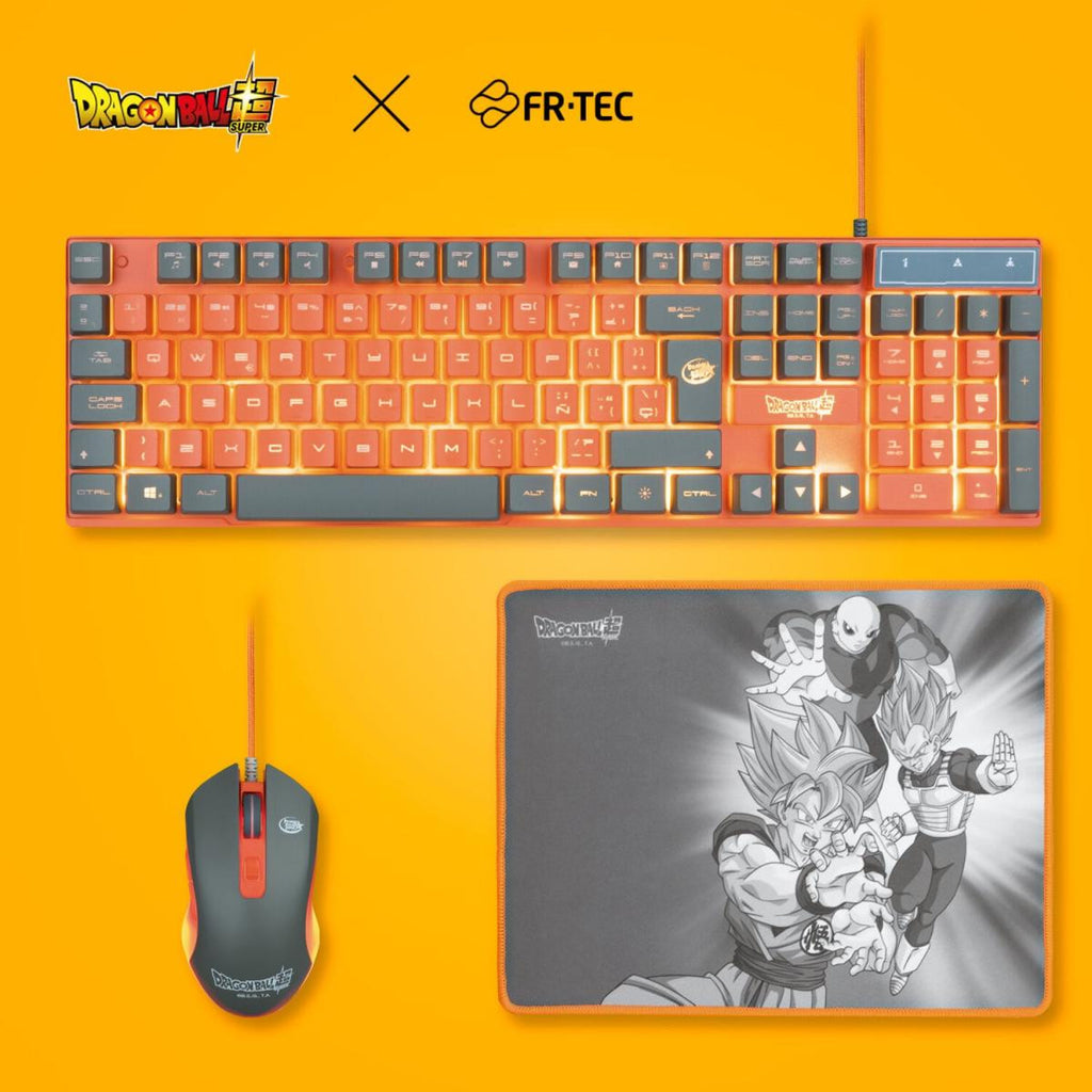 Super pacote para PC Dragon Ball X FR-TEC com teclado, rato e mousepad.