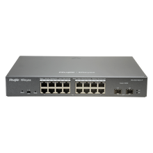 Switch PoE gerido na cloud Reyee L2 - 16 portas PoE 802.3af/at + 2 SFP 10/100/1000 Mbps