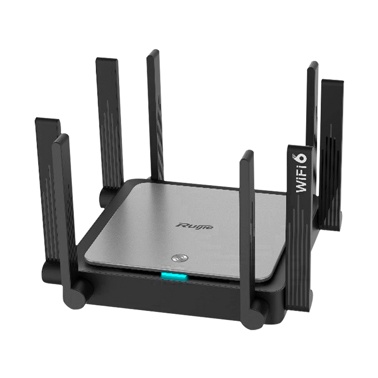 Router Mesh Gigabit Reyee Wi-Fi 6 AX3200 802.11AX Quad Stream nas bandas de 2,4 e 5 GHz.