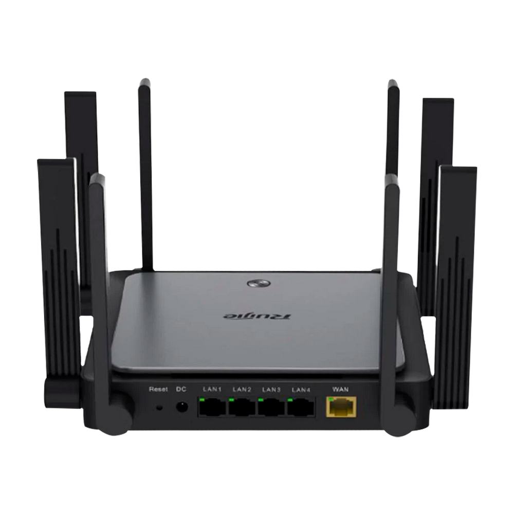 Router Mesh Gigabit Reyee Wi-Fi 6 AX3200 802.11AX Quad Stream nas bandas de 2,4 e 5 GHz.