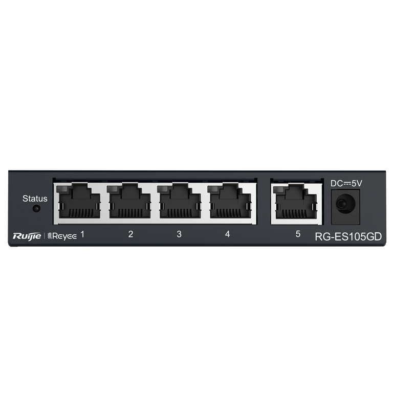 Switch de secretária Reyee de 5 portas Gigabit RJ45 em metal