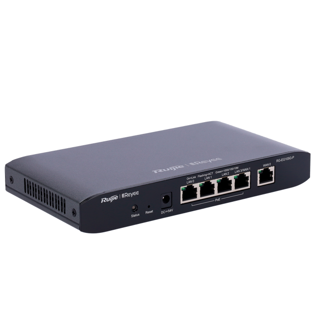 Reyee 5-Port RJ45 10/100/1000Mbps Cloud Controller Router 4-Port PoE+ 802.3af/at / Max 54W