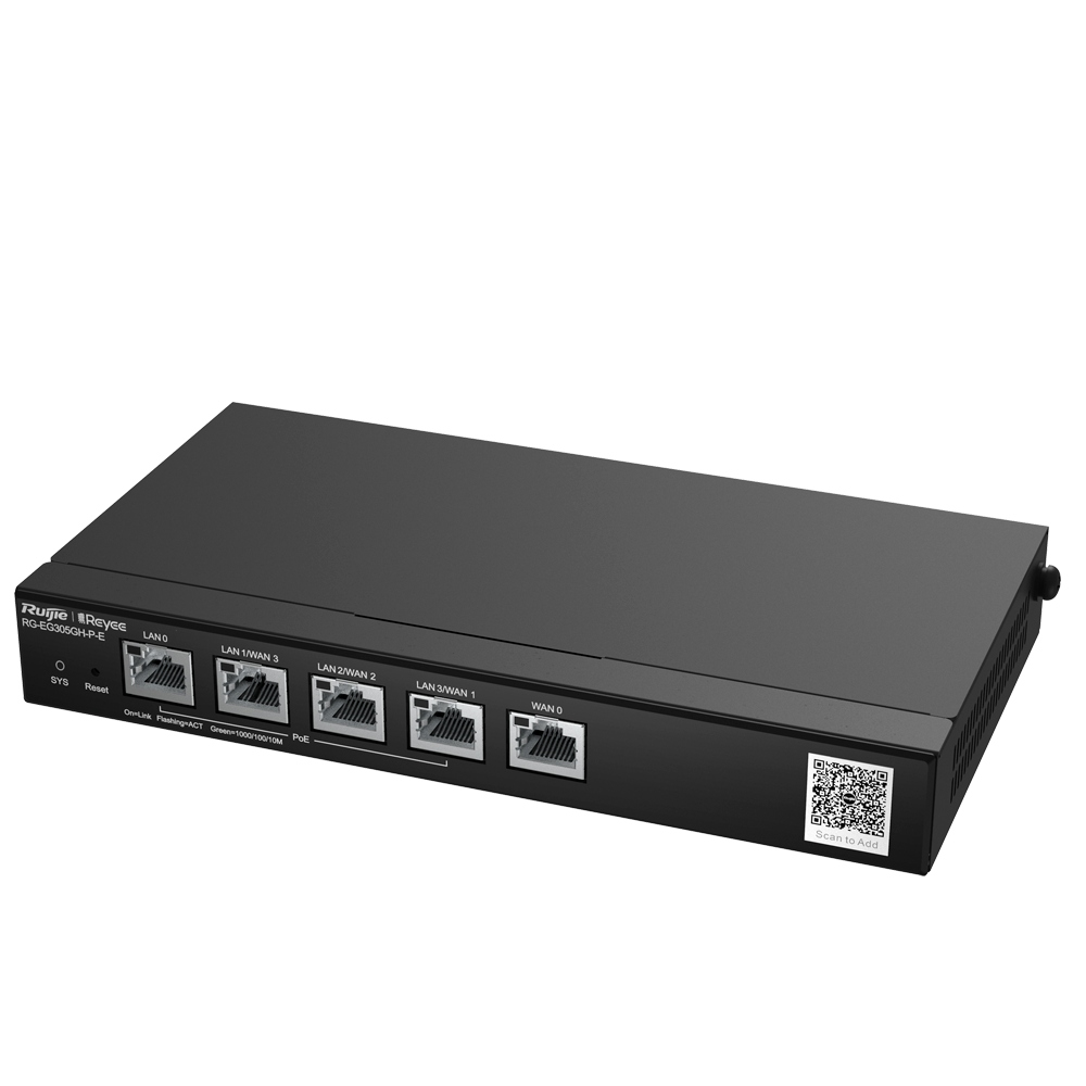 Controlador de cloud para router PoE Reyee | 4 portas LAN PoE+ + 1 porta WAN | 5 portas RJ45 10/100/1000 Mbps 