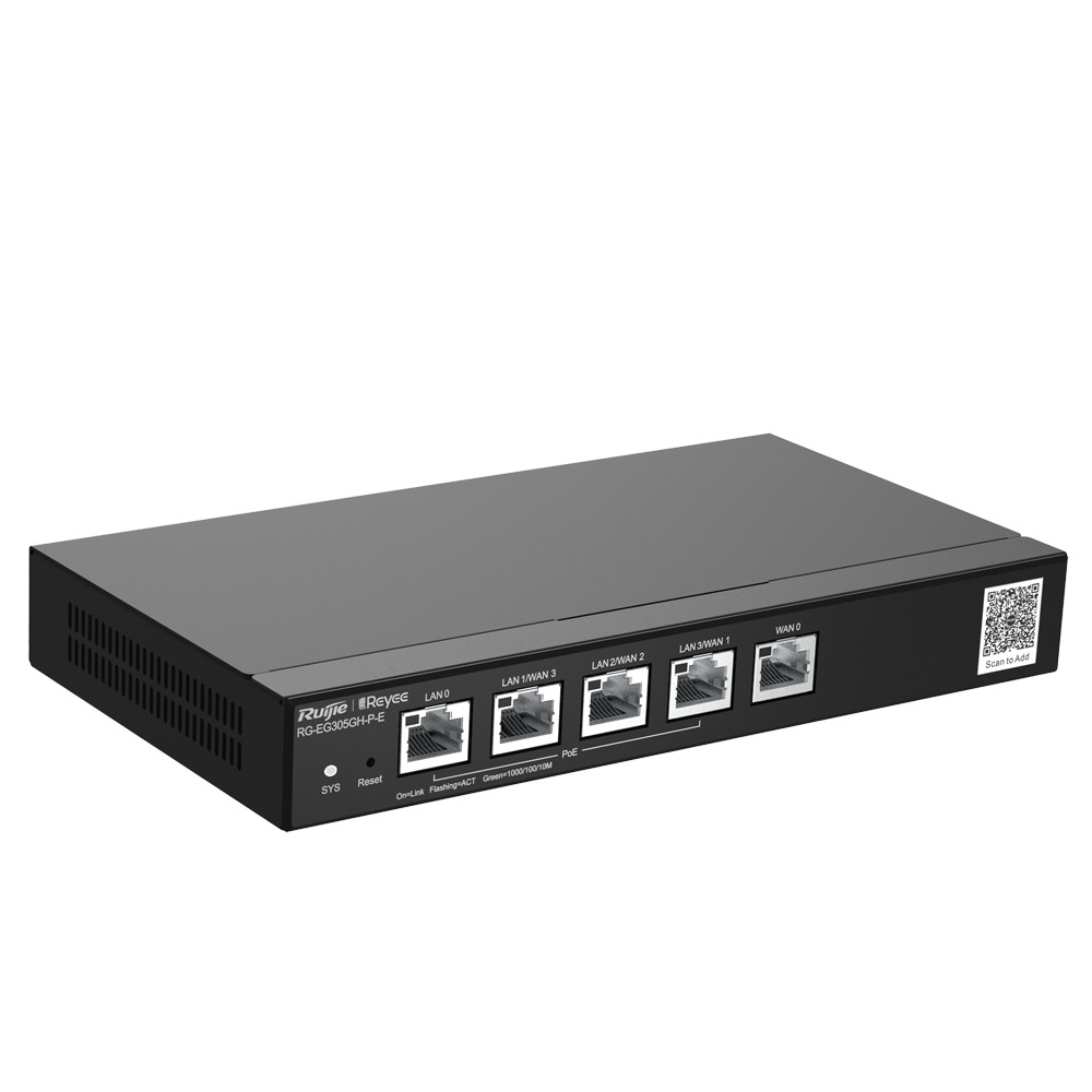Controlador de cloud para router PoE Reyee | 4 portas LAN PoE+ + 1 porta WAN | 5 portas RJ45 10/100/1000 Mbps 