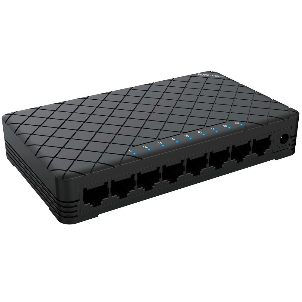 Reyee Switch Sobremesa de 8 puertos 10/100 con estructura de plástico