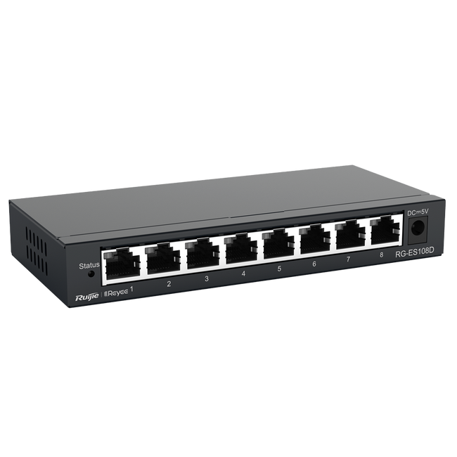 Unmanaged Switch 8 Ports 10/100 Mbps Metal Case RG-ES108D Reyee