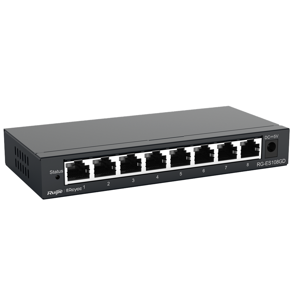 Reyee 8 Port RJ45 Desktop Switch with Metal Housing