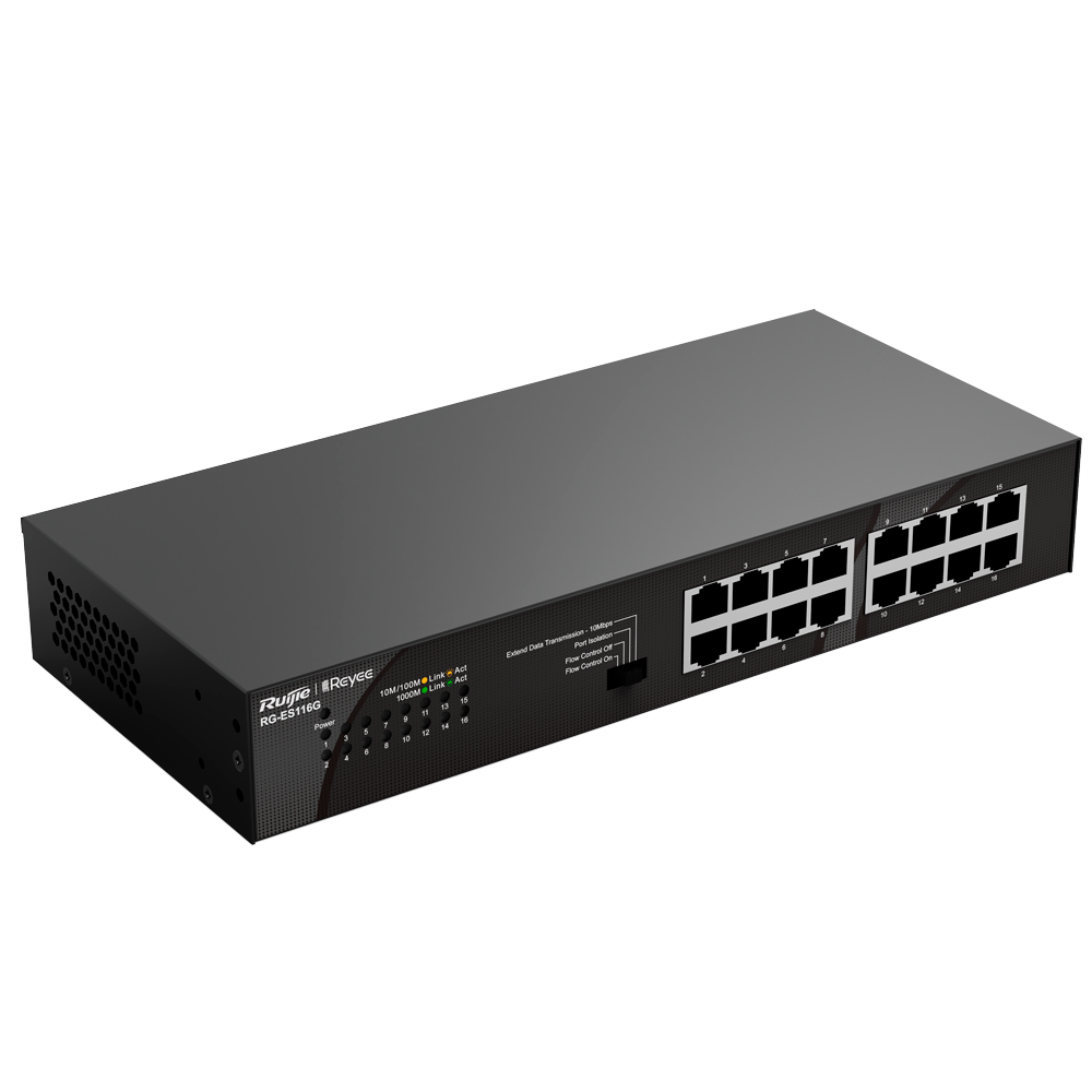Reyee Switch Sobremesa y enrackable de 16 puertos Gigabit