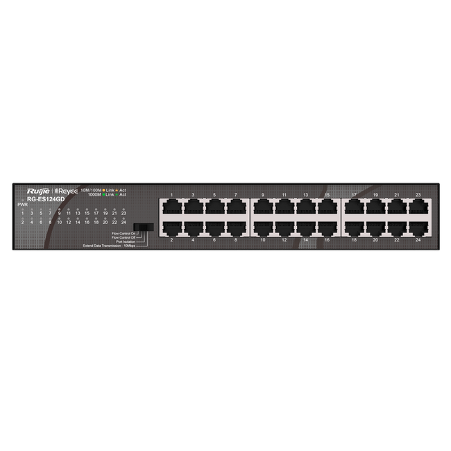 Reyee Switch Sobremesa de 24 puertos Gigabit con carcasa Metal y Enrackable