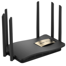 Router Reyee AC1300 Gigabit Mesh Wi-Fi 5 com 4 portas RJ45 e gestão na cloud.