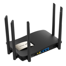Router Reyee AC1300 Gigabit Mesh Wi-Fi 5 com 4 portas RJ45 e gestão na cloud.