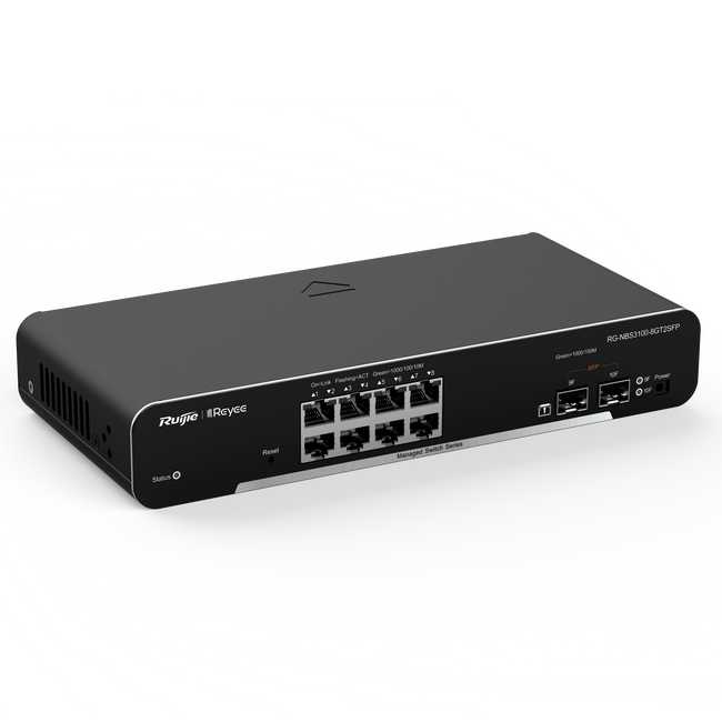 Switch Cloud Gerível 8 Portas Gigabit + 2 SFP RG-NBS3100-8GT2SFP Reyee