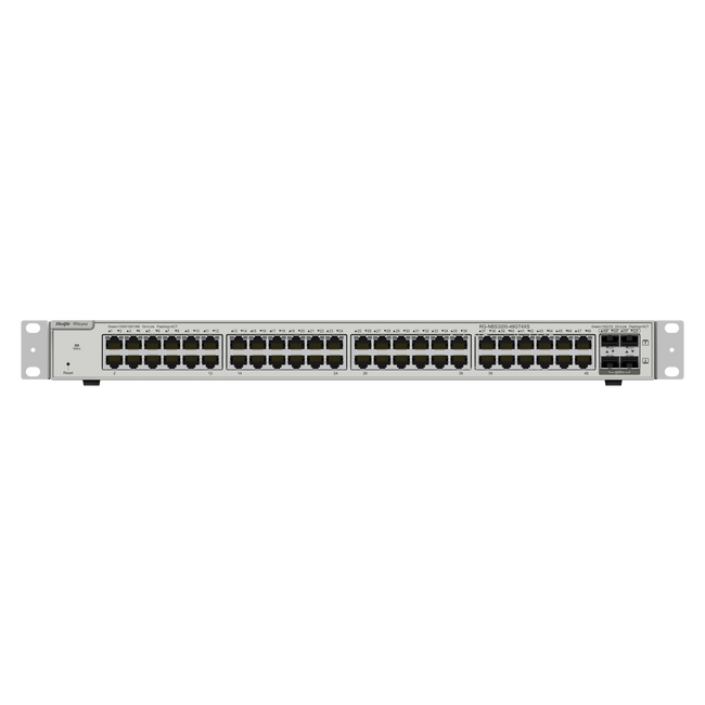 Reyee Switch Cloud Capa 2+ de 48 puertos RJ45 Gigabit  y 4 puertos SFP+ 10 Gbps enrackable