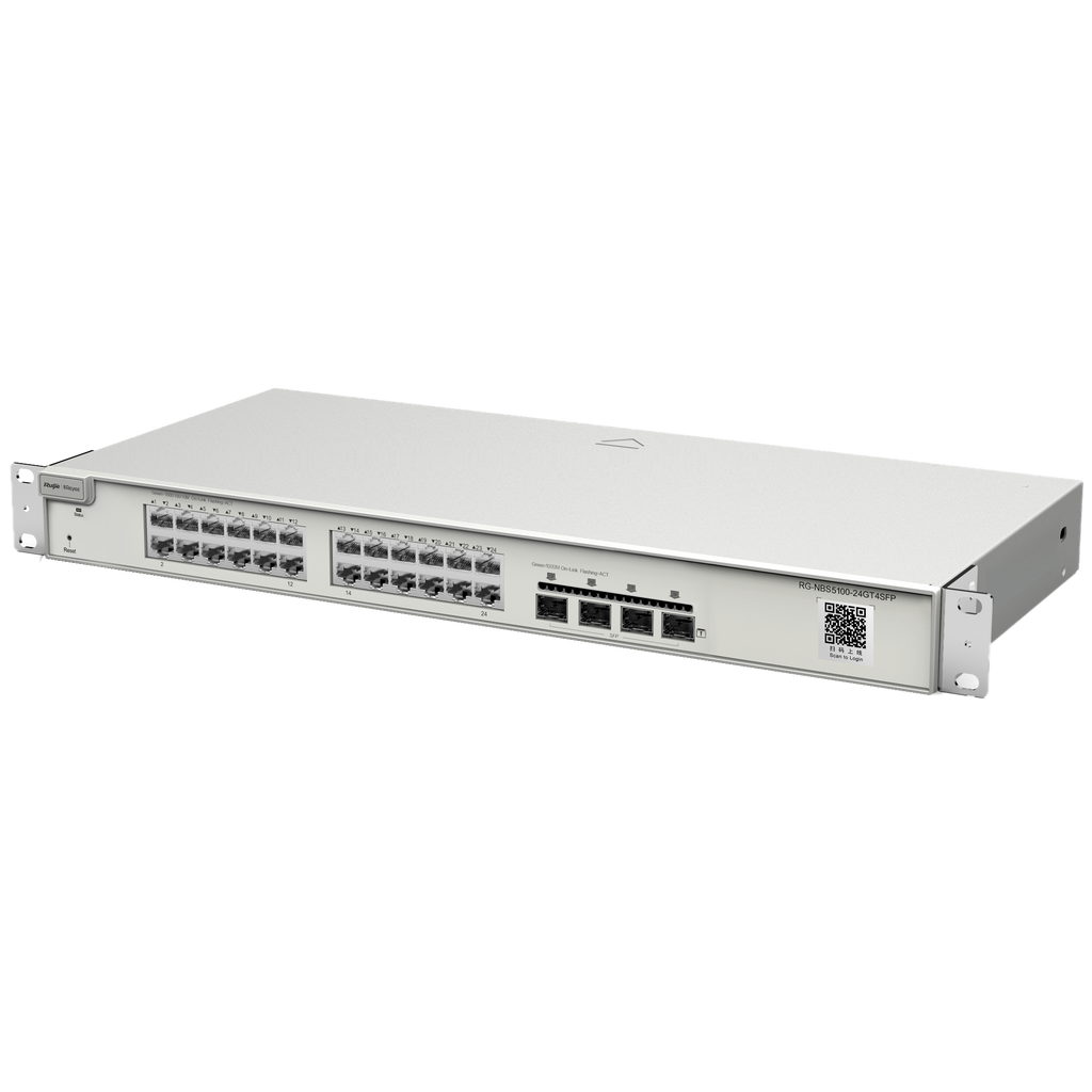 Reyee Switch Cloud Capa 2+  de 24 puertos RJ45 Gigabit  y 4 puertos SFP Gigabit  Administrado L2+