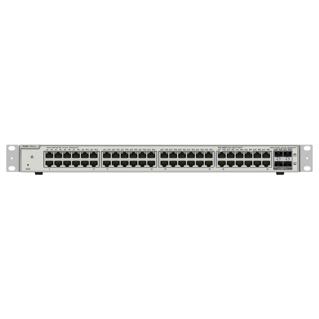 Reyee Switch Cloud Capa 2+ de 48 puertos RJ45 Gigabit y 4 puertos SFP Gigabit administrado L2+