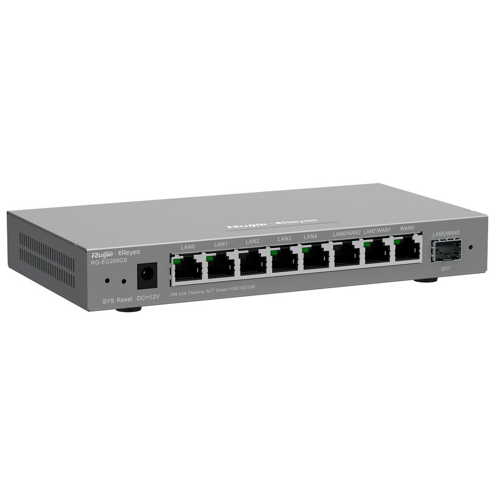 Reyee Router Controlador Gestionable de 8 Puertos RJ45 10/100 /1000 Mbps  y 1 Puerto SFP LAN/WAN