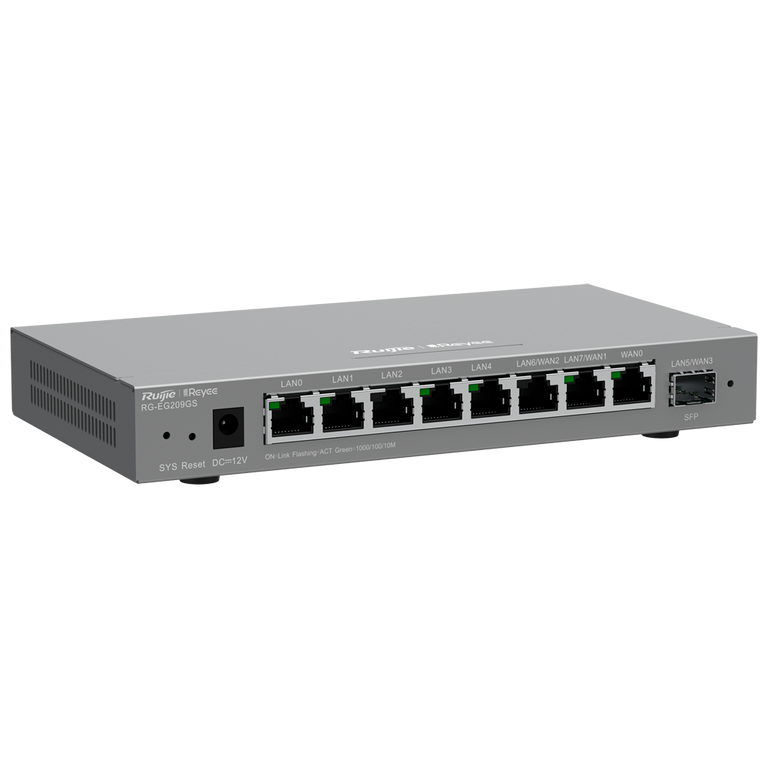 Reyee Router Controlador Gestionable de 8 Puertos RJ45 10/100 /1000 Mbps  y 1 Puerto SFP LAN/WAN