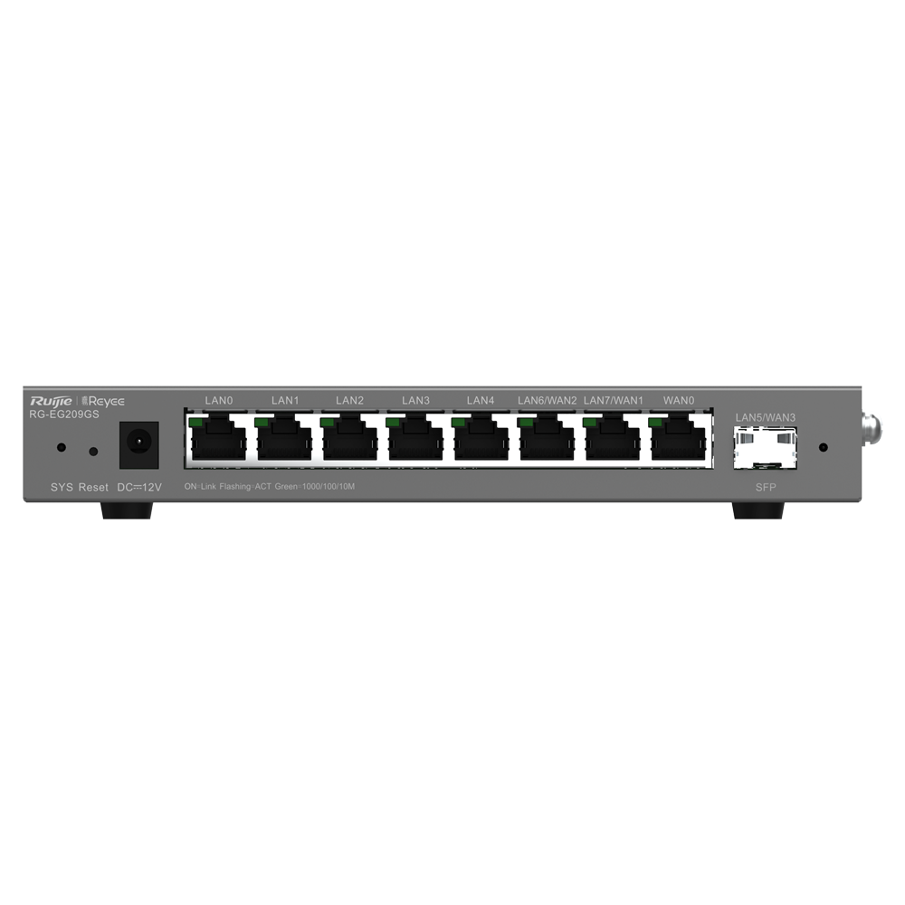 Reyee Router Controlador Gestionable de 8 Puertos RJ45 10/100 /1000 Mbps  y 1 Puerto SFP LAN/WAN