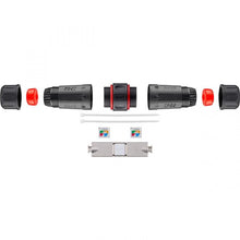 Outdoor LAN cable aerial splicer (IP68), CAT 6 UTP unshielded