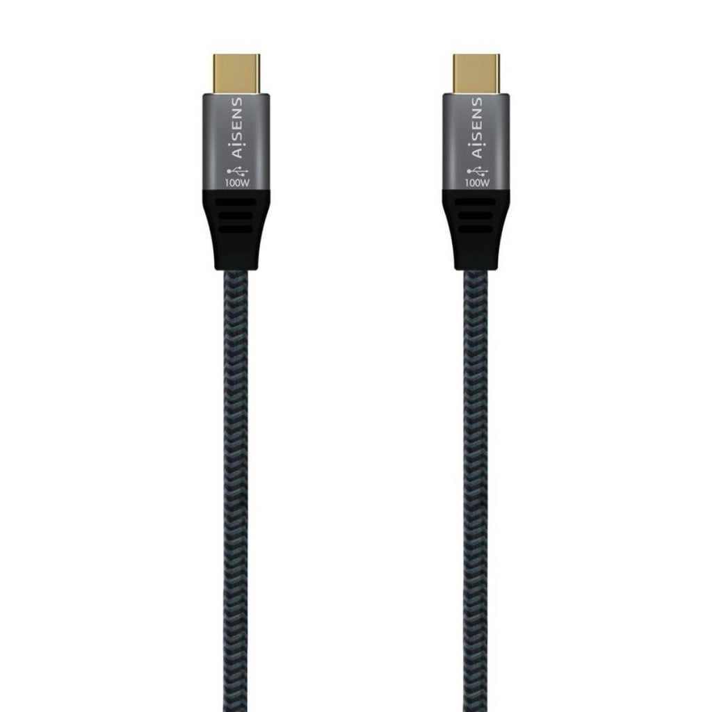 Cable USB 3.2 Gen2x2 | Tipo USB-C/M-USB-C/M| Aluminio | 20Gbps | 8K@30Hz 5A 100W E-Mark |1.5 me | Gris