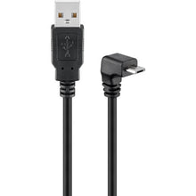 Cabo USB 2.0 preto de alta velocidade com ângulo de 90°