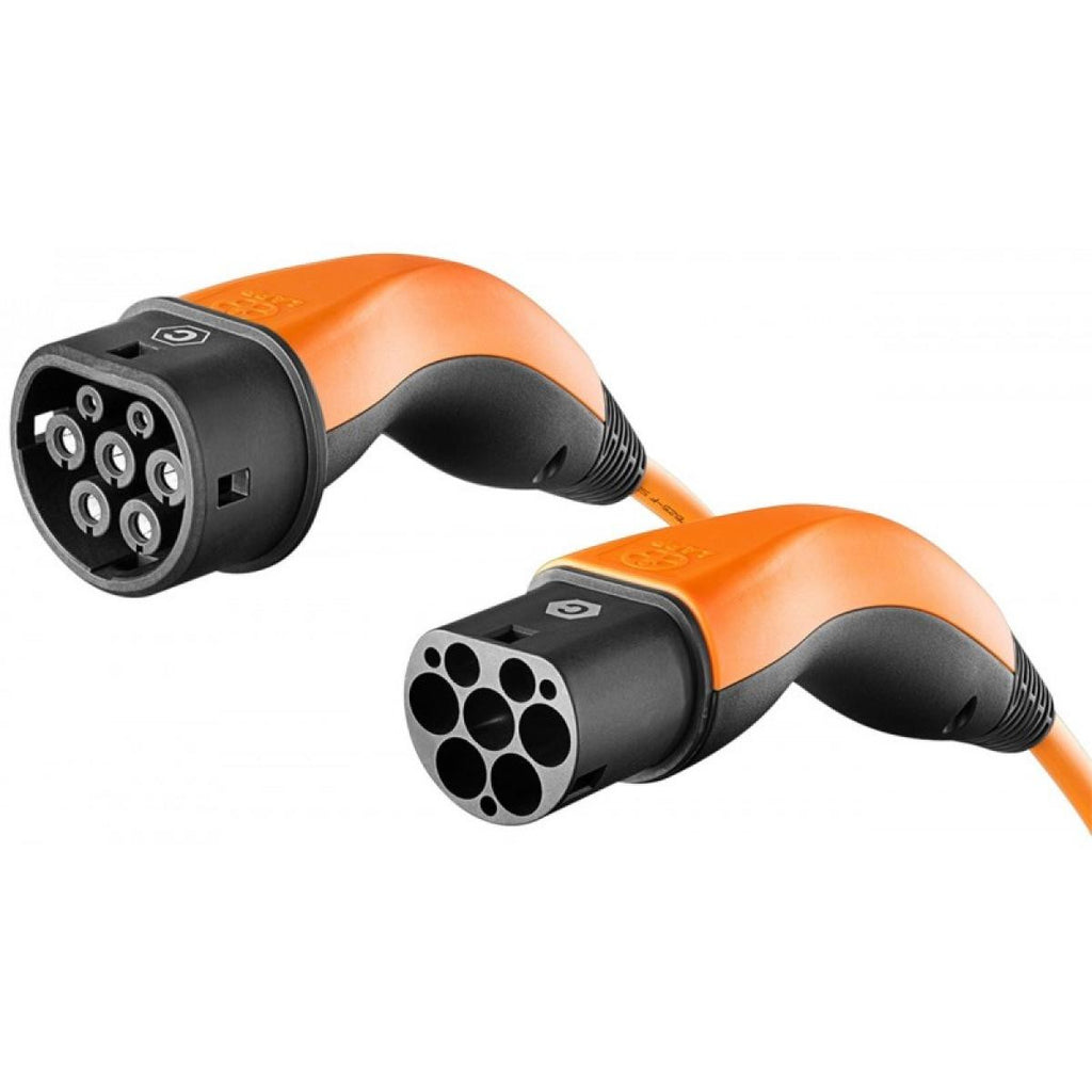 Standard type 2 or Mennekes charging cable, 32A three-phase, 22 kW charging power and 5 m long.