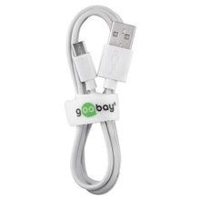 Cabo branco Micro USB para USB-A macho para carregamento e sincronização