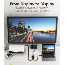 Comutador manual HDMI™ 2 para 1 com resolução 4K a 60 Hz