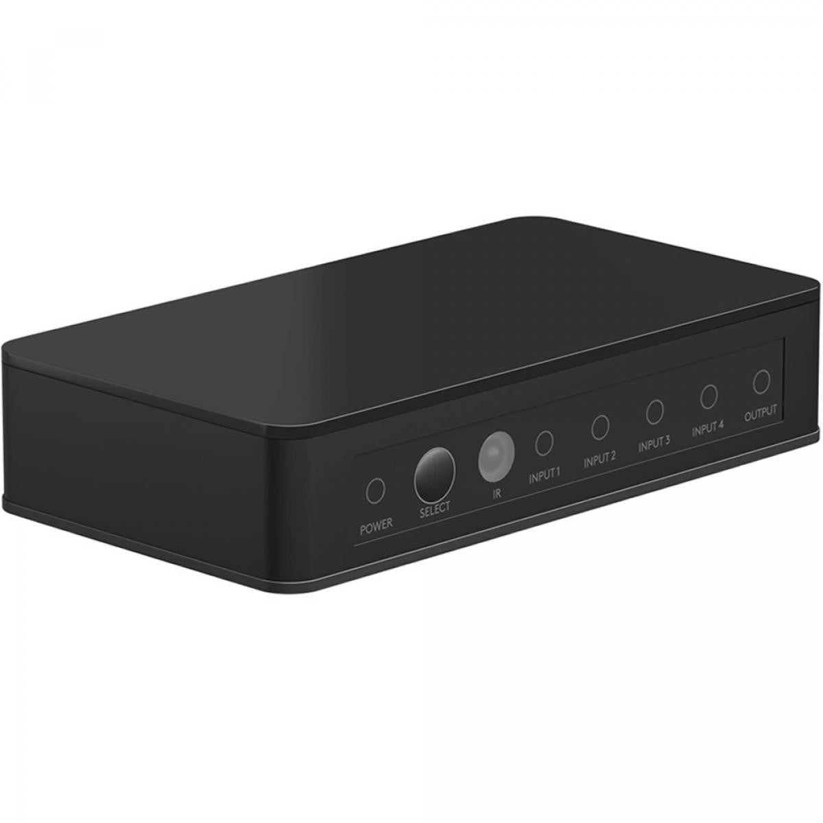 Switch manual HDMI™ 4 a 1 de resolución 4K a 60 Hz, negro
