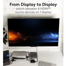 Comutador manual HDMI™ 4 para 1, resolução 4K a 60 Hz, preto