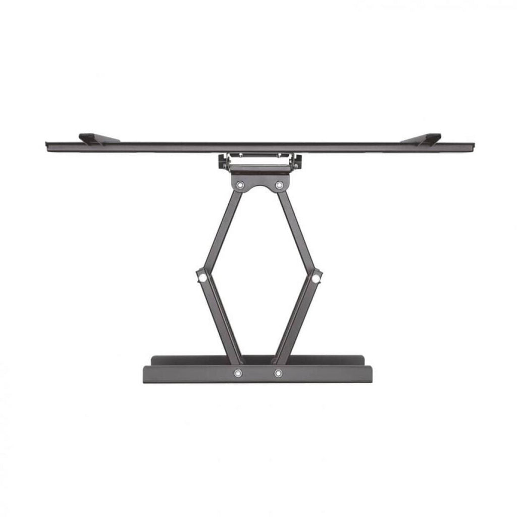 Suporte de parede para TVs de 37 a 90 cm, giratório, inclinável e nivelador, em preto.