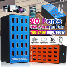 Cargador de Escritorio Inteligente 20 Puertos USB 20A