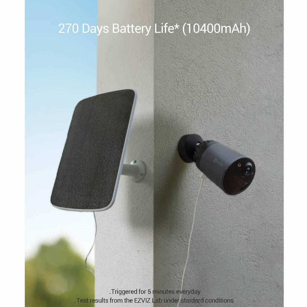 Câmara de vigilância sem fios EZVIZ BC1C 2k+ 4MP, bateria recarregável com 270 dias de autonomia, infravermelhos e áudio bidirecional. 