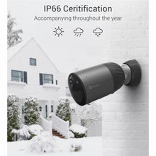 Câmara de vigilância sem fios EZVIZ BC1C 2k+ 4MP, bateria recarregável com 270 dias de autonomia, infravermelhos e áudio bidirecional. 