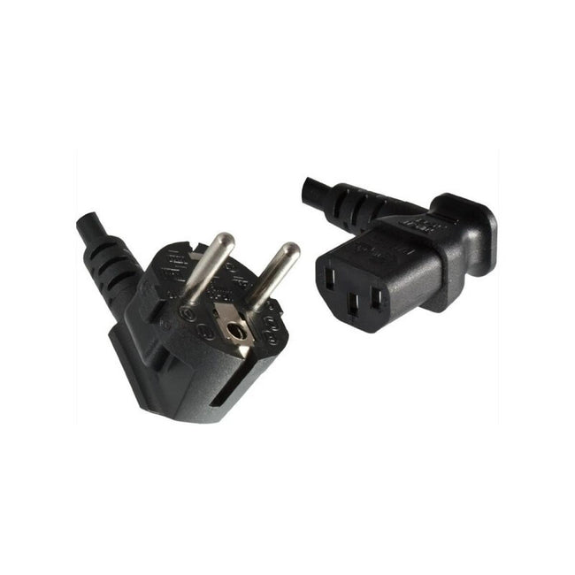Cable de alimentación SCHUKO a C13 en ángulo de 270º de 1.8m