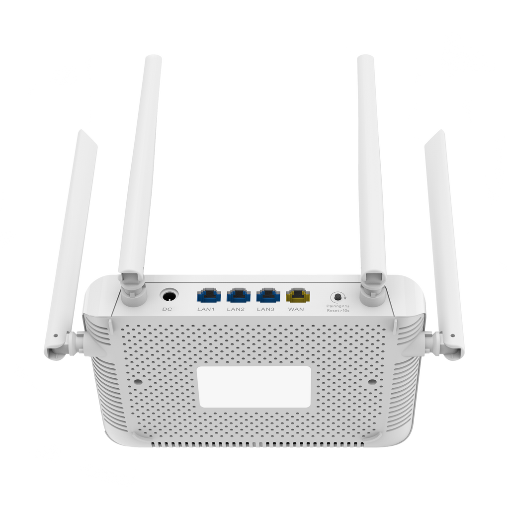 Router Wi-Fi Mesh Gigabit Reyee 5 AC1200 com 4 portas RJ45, 10/100 Mbps | Gerível na nuvem | Branco