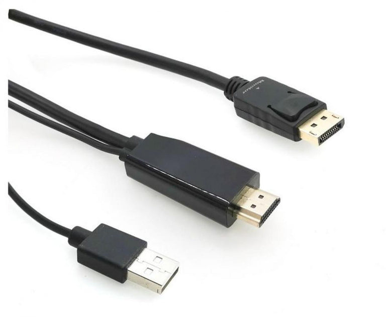 Cabo direcional HDMI para DisplayPort preto de 1 metro