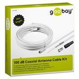 Juego de cables de antena coaxiales de 100 dB de 10m de longitud - Blanco