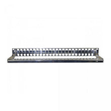 Panel para rack 19 de 1U y 48 puertos STP Keystone con cables de apoyo