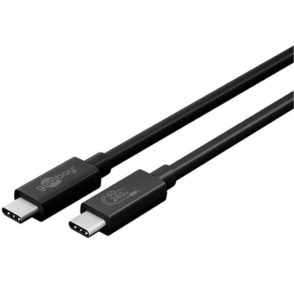 Cabo USB-C™ para sincronização e carregamento, 240 W, USB 4.0™ Gen 3 x 2, 0,7 m de comprimento - Preto 