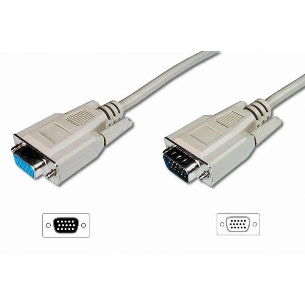 VGA Male-Female Extension Cable 1.8m - Digitus