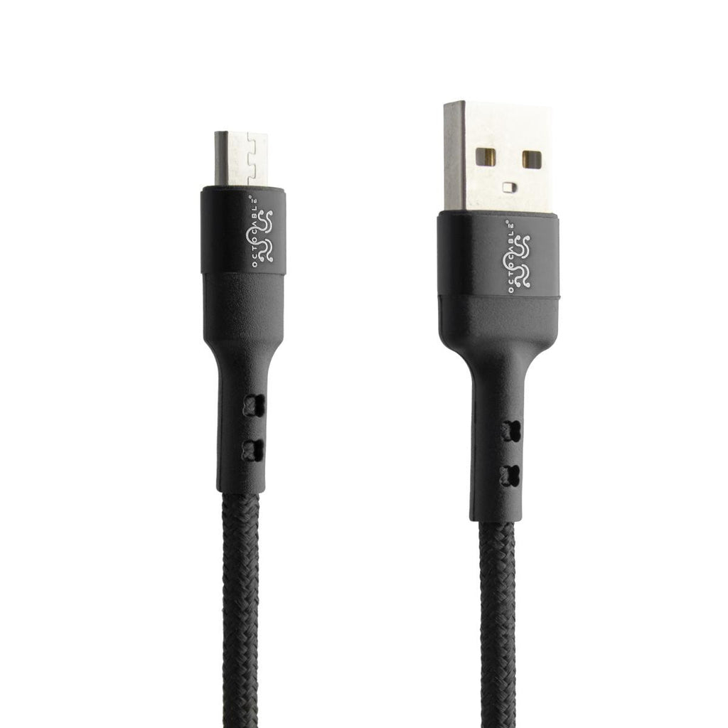 OctoCable - Cabo Micro USB 2.0 para USB Tipo-A 2.0 com revestimento em nylon entrançado 