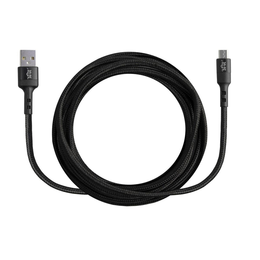 OctoCable - Cabo Micro USB 2.0 para USB Tipo-A 2.0 com revestimento em nylon entrançado 