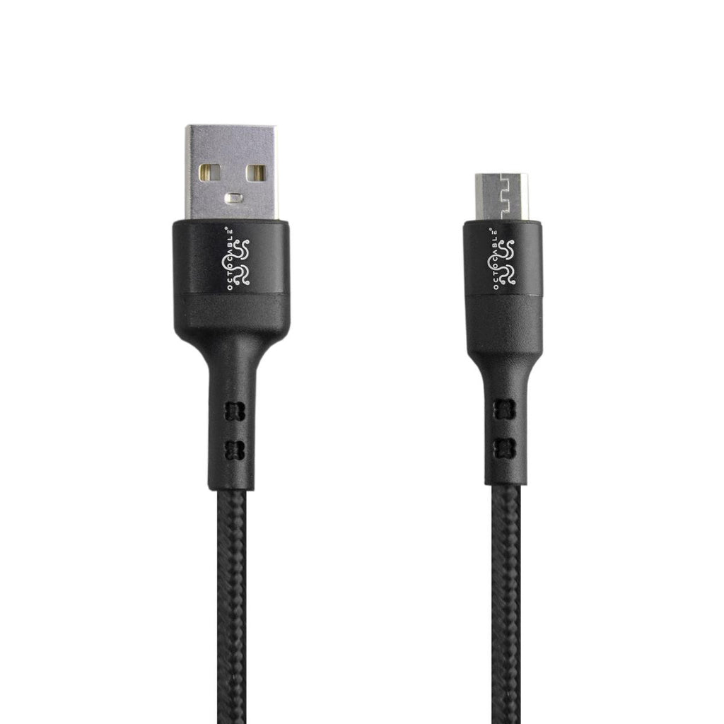 OctoCable - Cabo Micro USB 2.0 para USB Tipo-A 2.0 com revestimento em nylon entrançado 