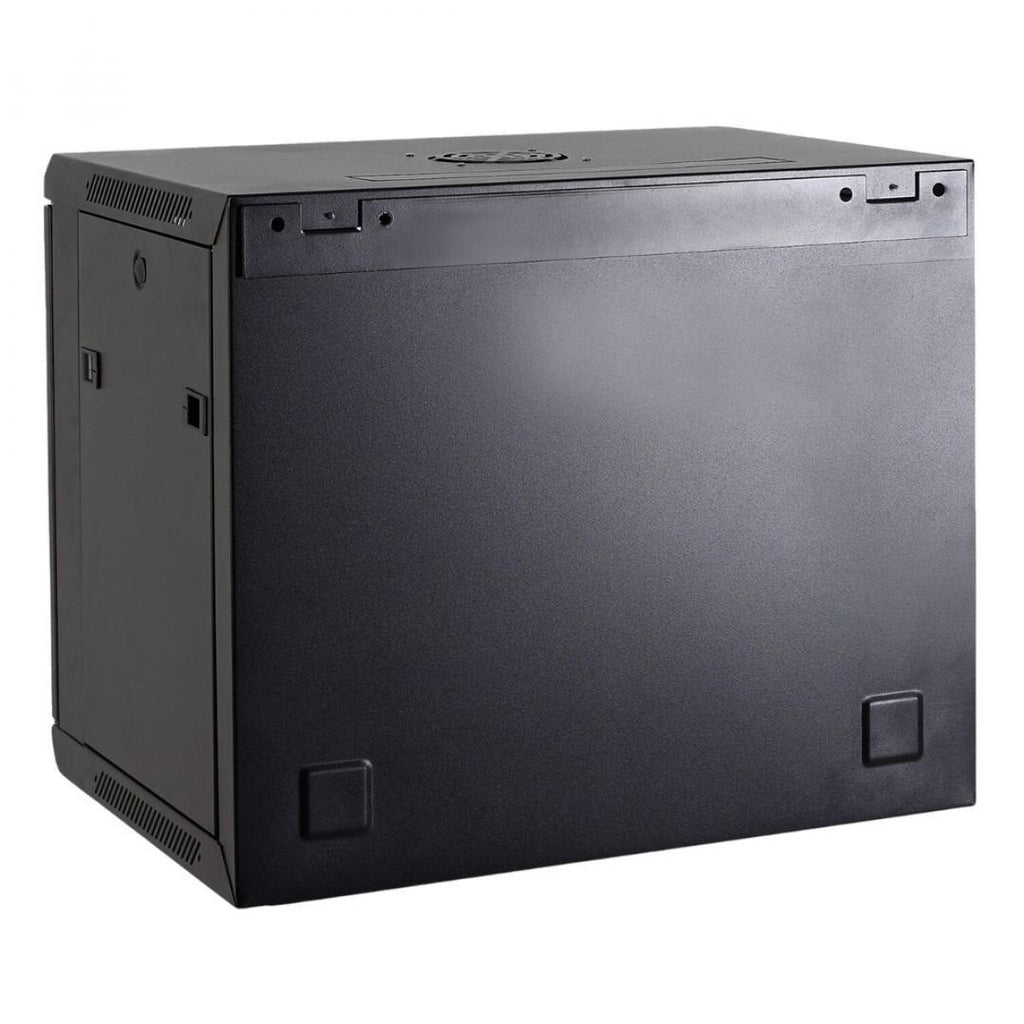 Rack de parede de 19" com até 4U | Capacidade de carga até 60 kg | Com ventilação e gestão de cabos | Ventilador e régua de alimentação incluídos 