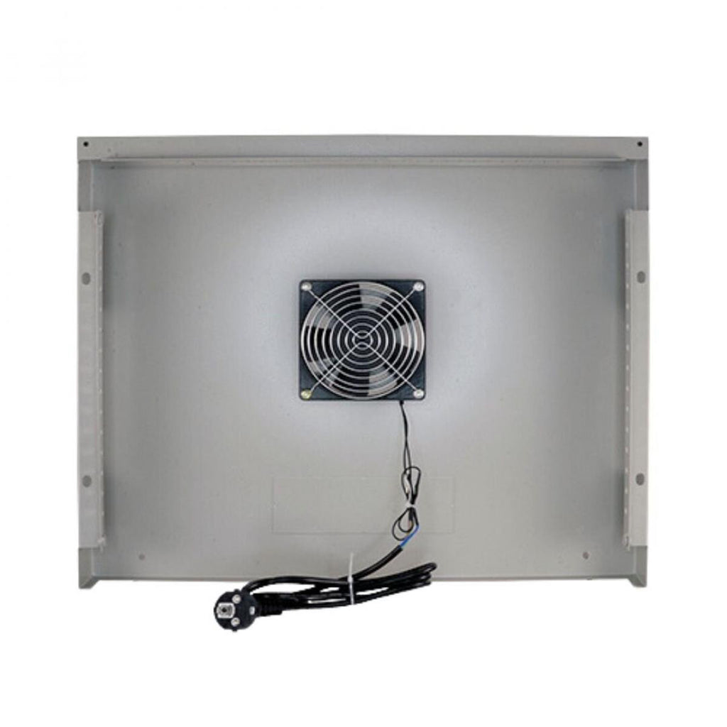 Suporte de parede de 19" 6U | Capacidade de carga de 60 kg | Inclui ventilador, prateleira e régua de alimentação com 6 tomadas 