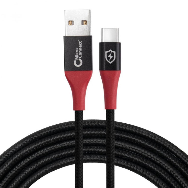 Cabo MicroConnect Safe Charge USB-A para USB-C com bloqueio de dados, 1,5 m | 5 V a 3 A | 15 W 