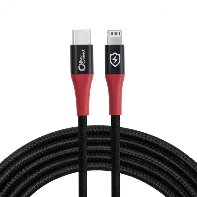 Cabo MicroConnect Safe Charge USB-C para Lightning com Bloqueio de Dados, 1,5 m | 20 V a 3 A | 60 W 