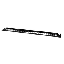 Painel cego 1U preto RAL 9005 19 com ventilação