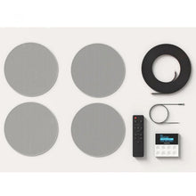 Kit de sonido 1 x Amplificador de pared y 4 x altavoces de techo de 6"
